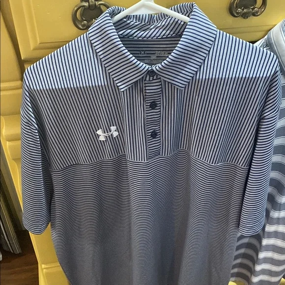 Under Armour Dual Striped Polo Set of 2 - Size XL Loose BUNDLE DEAL!! - Picture 2 of 8